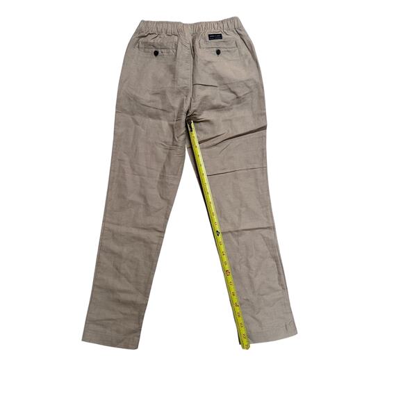 JANIE AND JACK Boys Linen Cotton Pull-on Dress Pants in Jack Khaki Size 10 NWT - Picture 4 of 6